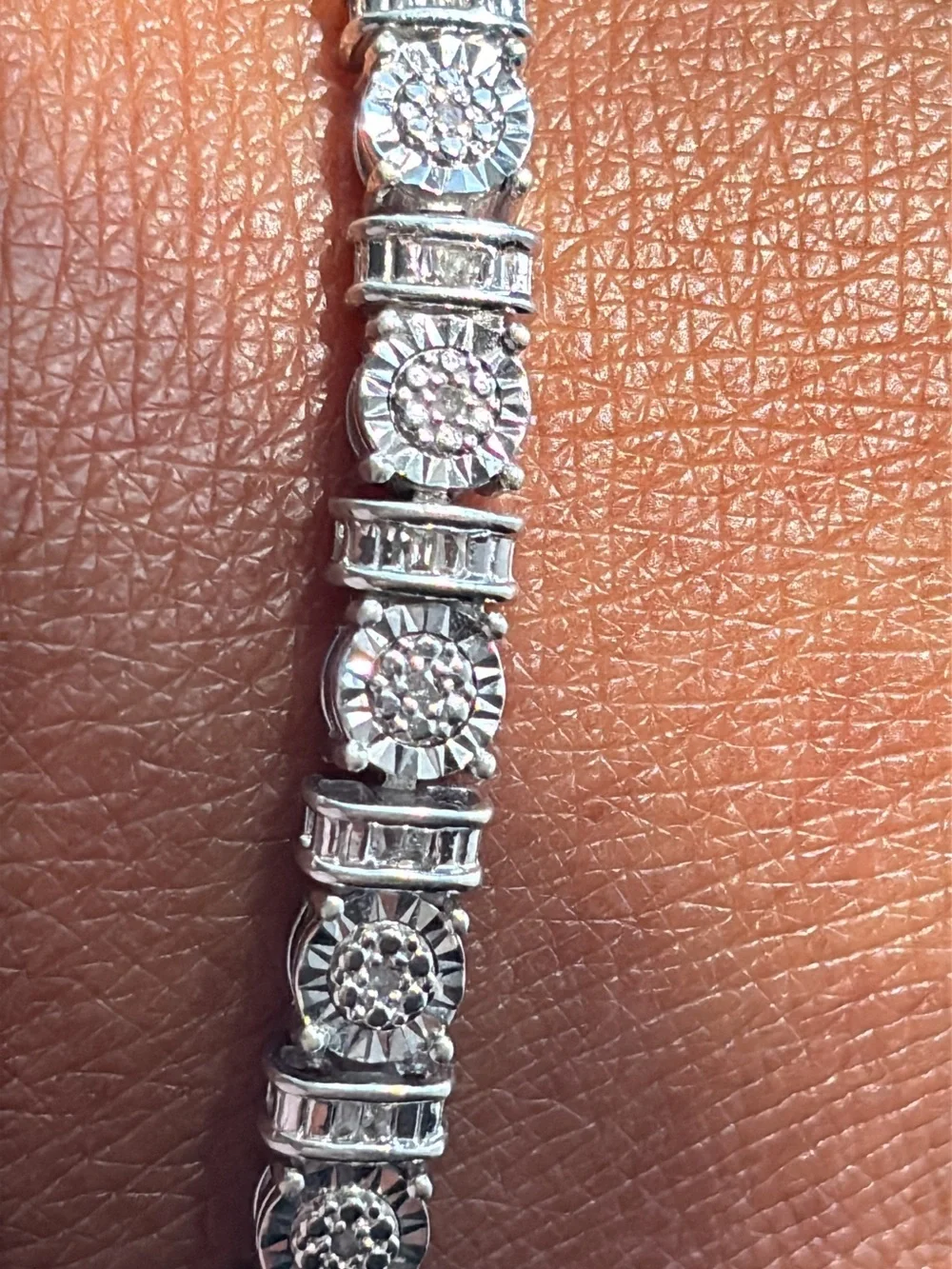 Sterling Silver and Diamond Tennis Bracelet